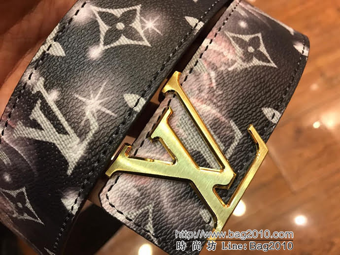 路易威登LV 2019春夏新款 頂級頭層牛皮 不銹鋼扣 男士皮帶  xfp1265